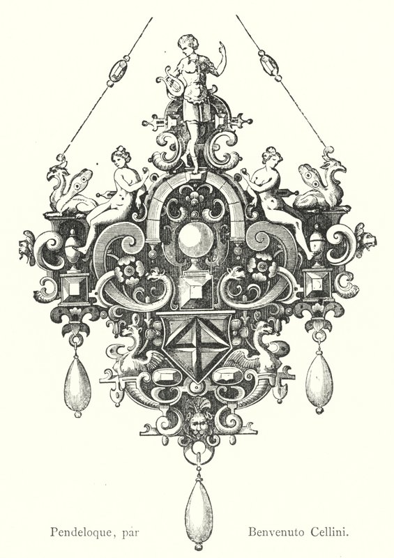 Pendeloque, Benvenuto Cellini (gravür) by Italian School
