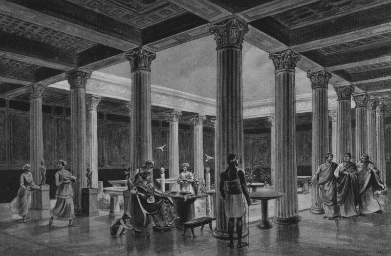 Pompeii: Vettii Evi (lito) by Italian School