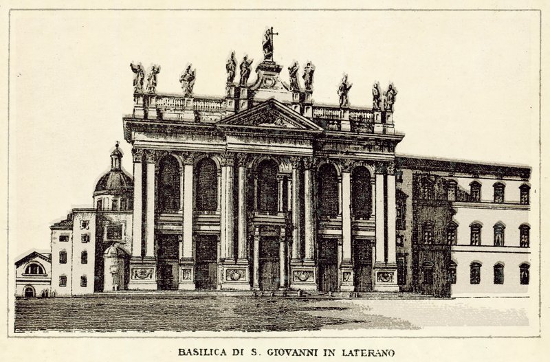Roma: Aziz John Lateran Bazilikası (lito) by Italian School