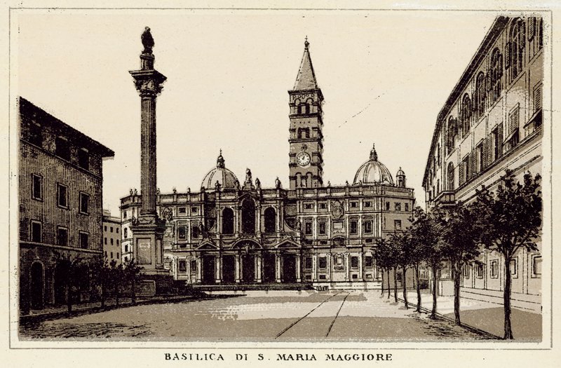 Roma: S Maria Maggiore Bazilikası (lito) by Italian School