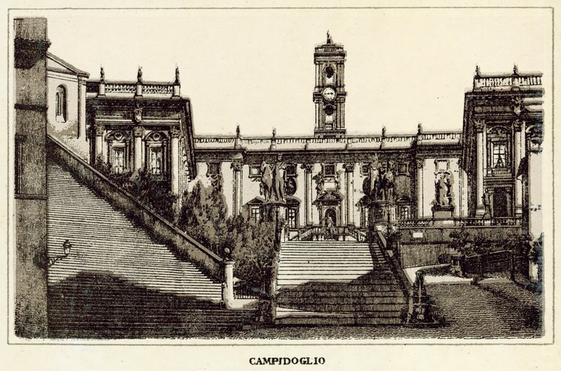 Roma: Campidoglio (lito) by Italian School