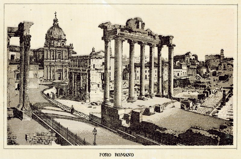 Roma: Roma Forumu (lito) by Italian School