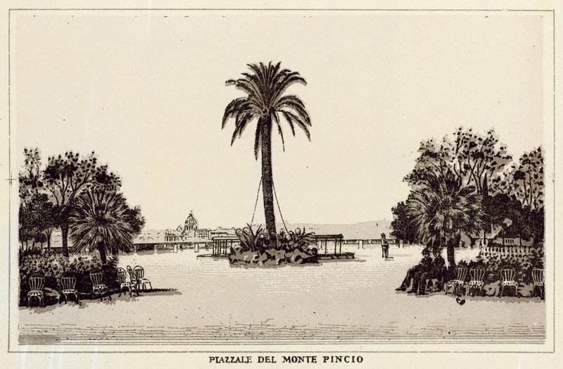 Roma: Piazzale Del Monte Pincio (lito) by Italian School