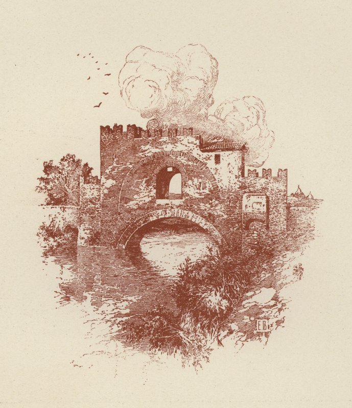 Roma, Nomentano Köprüsü (lito) by Italian School