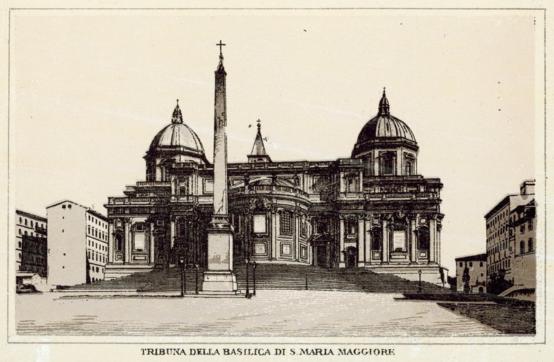 Roma: S Maria Maggiore Bazilikası Tribünü (litho) by Italian School