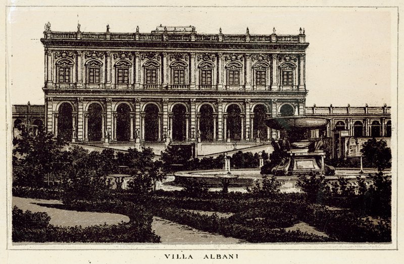 Roma: Villa Albani (lito) by Italian School