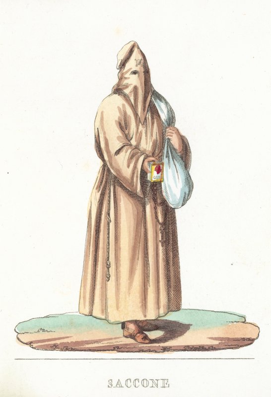 Saccone (renkli gravür) by Italian School