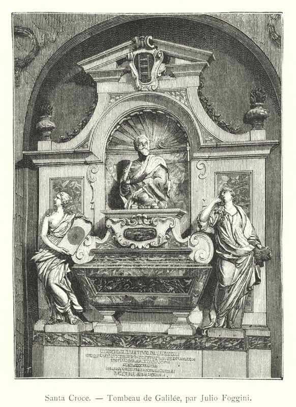 Santa Croce, Celile Mezarı, Julio Foggini (gravür) by Italian School
