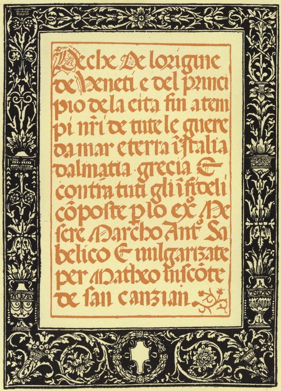 Marco Antonio Sabellico Chronicle by Italian School