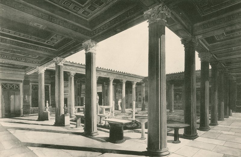 Vettii Evi'ndeki Peristil (gravür) by Italian School