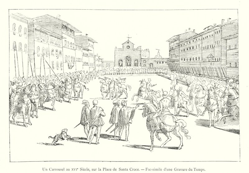 16. Yüzyılda Bir Atlıkarınca, Plaza de Santa Croce