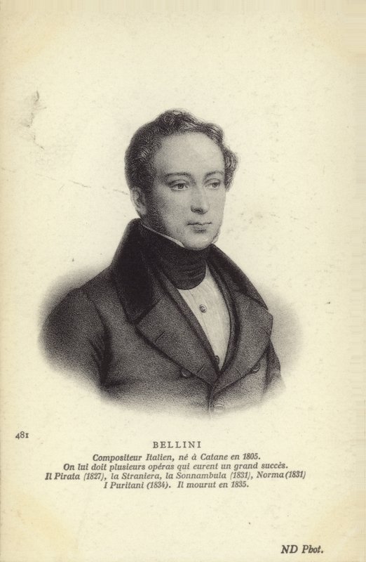 Vincenzo Bellini, İtalyan opera bestecisi (1801-1835) by Italian School