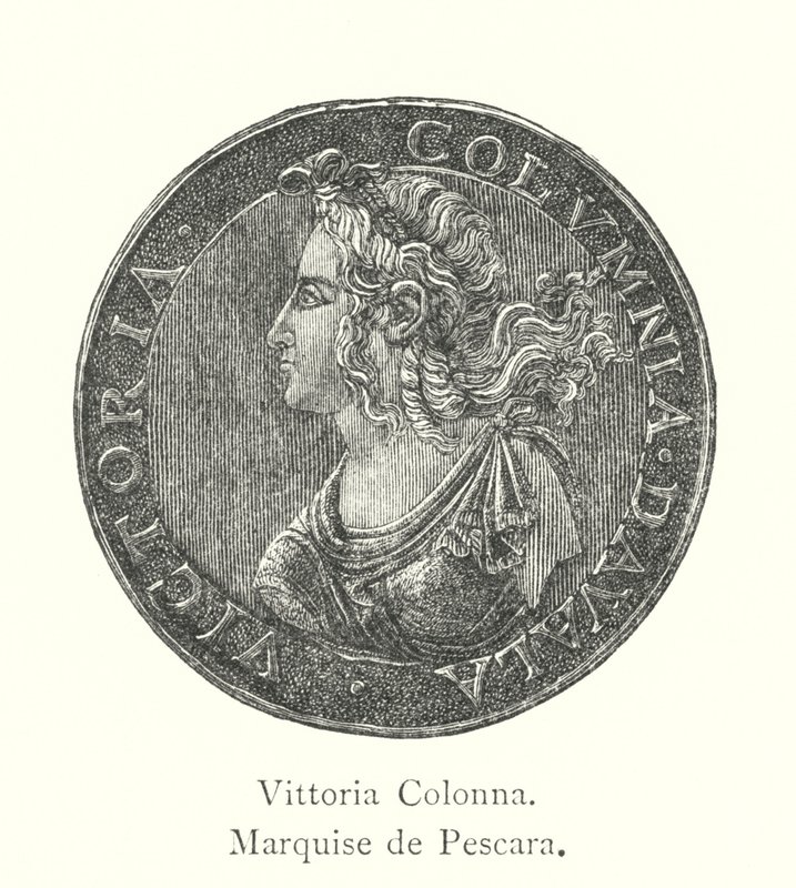Vittoria Colonna, Marquise de Pescara (gravür) by Italian School