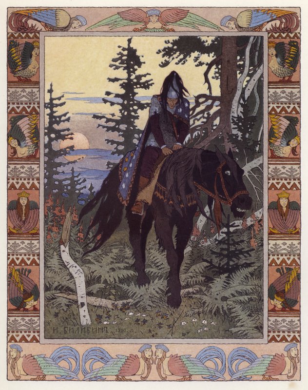Güzel Vasilisa (renkli taş) için çizim by Ivan Yakovlevich Bilibin