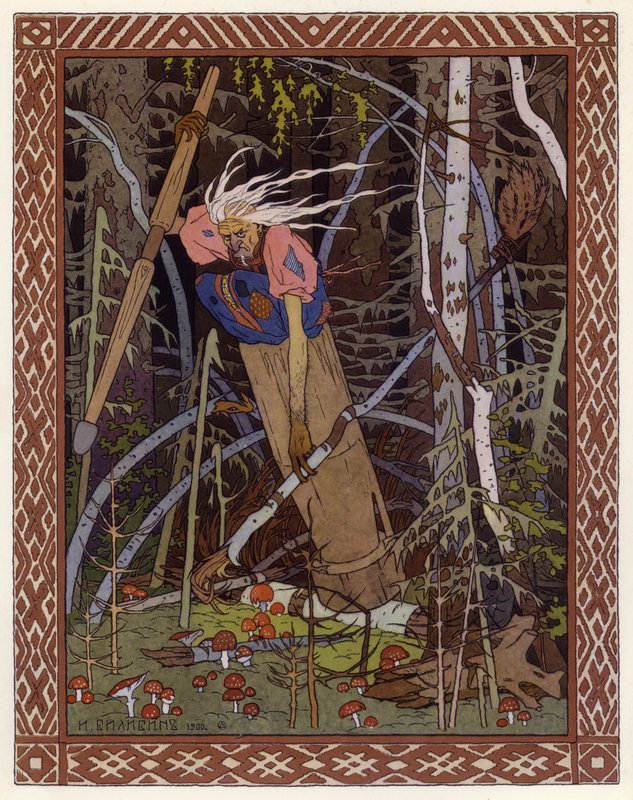 Güzel Vasilisa (renkli taş) için çizim by Ivan Yakovlevich Bilibin