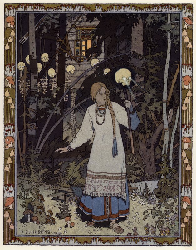 Güzel Vasilisa (renkli taş) için çizim by Ivan Yakovlevich Bilibin