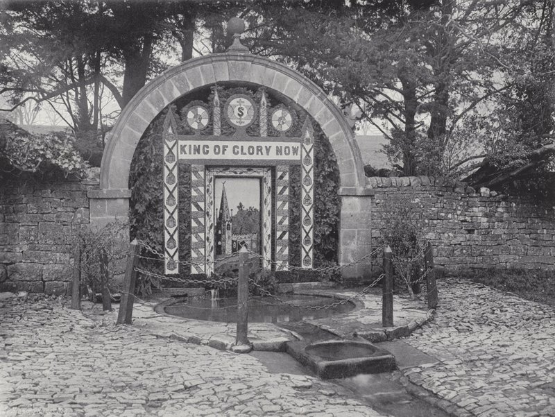 Tissington Well Dressing, Dressing the Wells  by J. Benjamin Stone