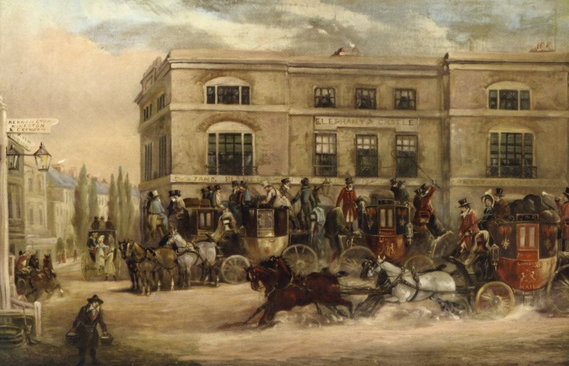 The Elephant and Castle, Brighton Road, London  by J.C. Maggs