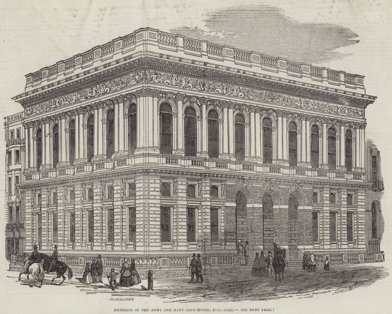 Ordu ve Donanma Kulüp Binasının Dış Cephesi, Pall-Mall by J.L. Williams