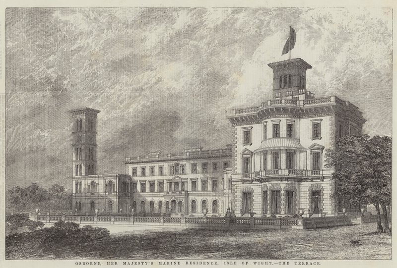 Osborne, Majestelerinin Deniz Rezidansı, Wight Adası, Teras by J.L. Williams