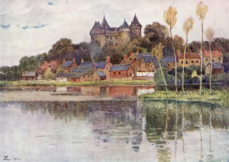 Chateau de Combourg (renkli taş) by J. Hardwicke Lewis