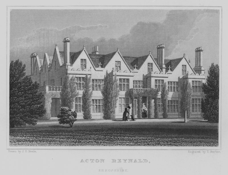 Acton Reynald, Shropshire (gravür) by John Preston Neale