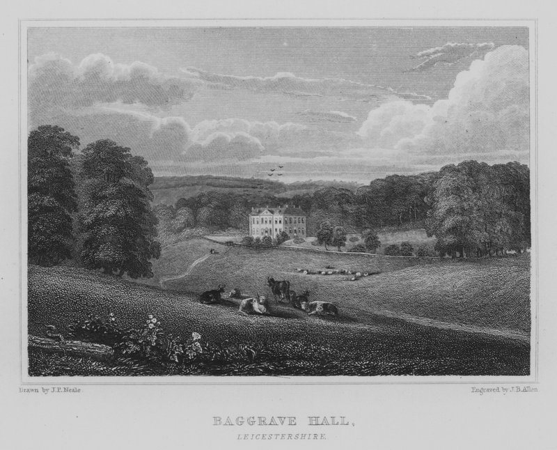 Baggrave Hall, Leicestershire (gravür) by John Preston Neale