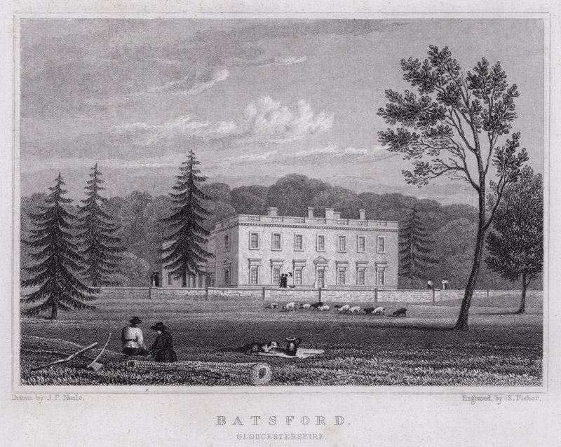 Batsford, Gloucestershire (gravür) by John Preston Neale