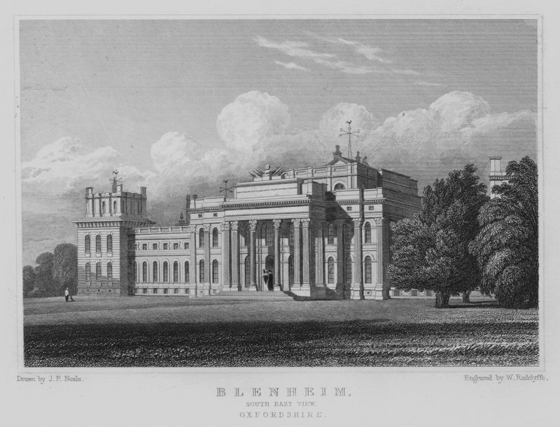 Blenheim, Güney Doğu Görünümü, Oxfordshire (gravür) by John Preston Neale