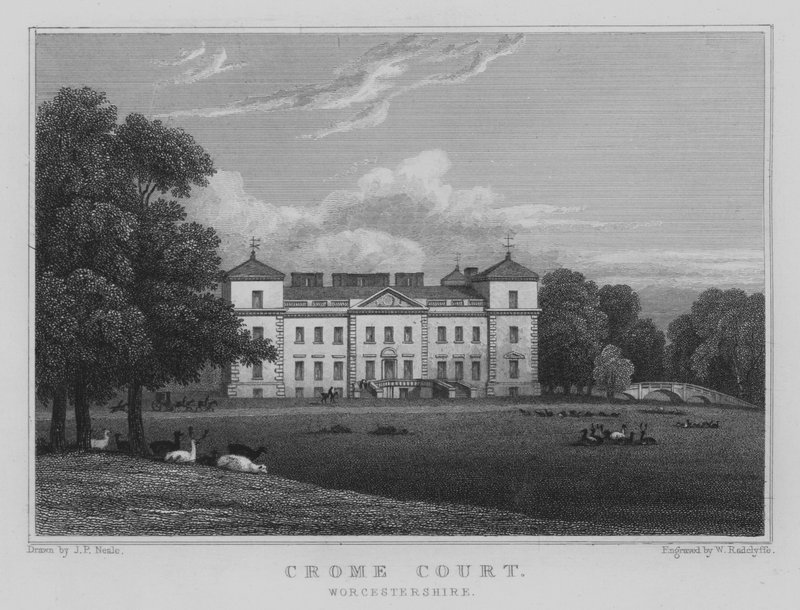Crome Court, Worcestershire (gravür) by John Preston Neale