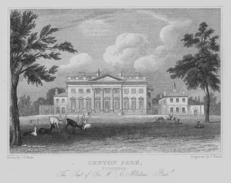 Denton Park, Yorkshire, Sir WC Ibbetson'ın Koltuğu, Baronet (gravür) by John Preston Neale