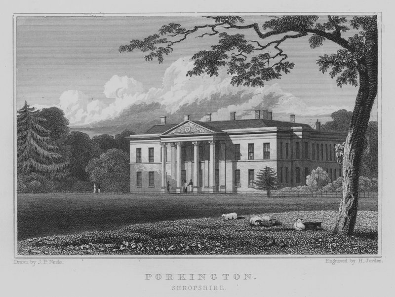 Porkington, Shropshire (gravür) by John Preston Neale