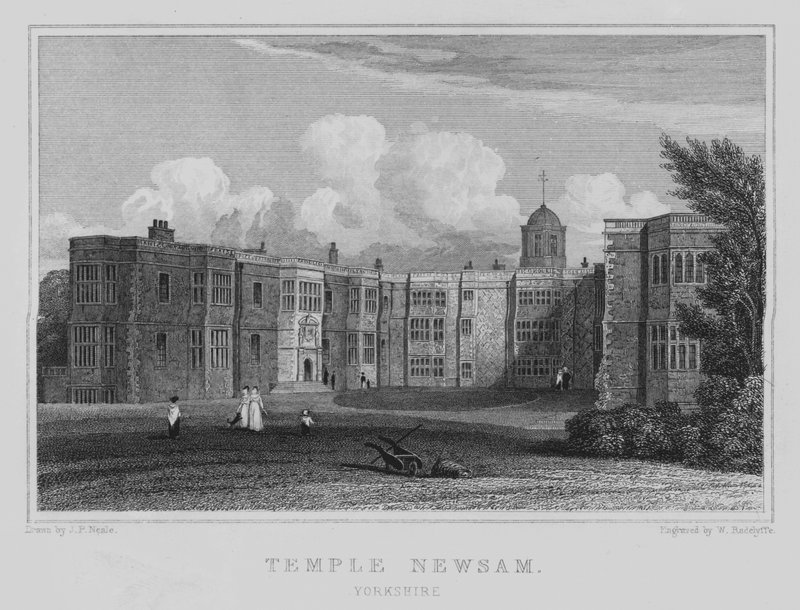 Temple Newsam, Yorkshire (gravür) by John Preston Neale