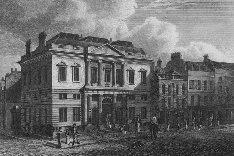 Müzayede Mart, Londra (gravür) by John Preston Neale