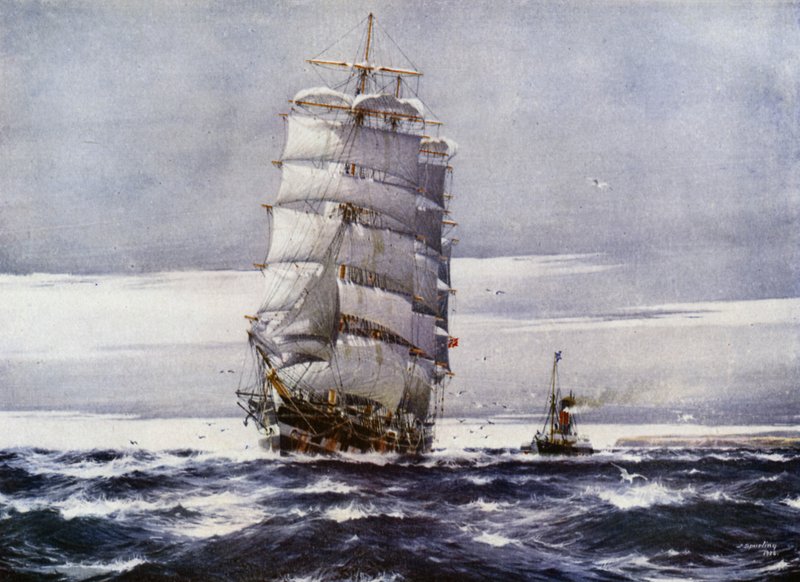 Clipper Gemileri: Carlisle Kalesi (renkli taş) by Jack (after) Spurling