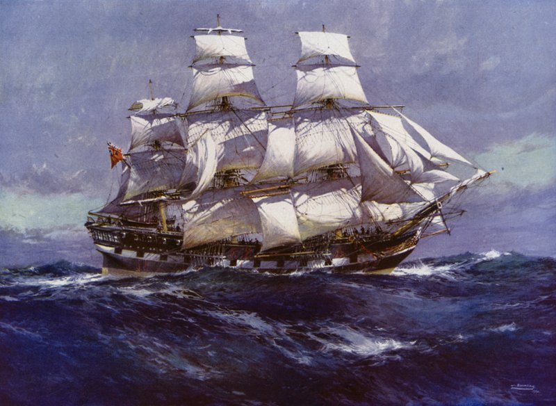 Clipper Gemileri: Kuzey Filosu (renkli taş) by Jack (after) Spurling