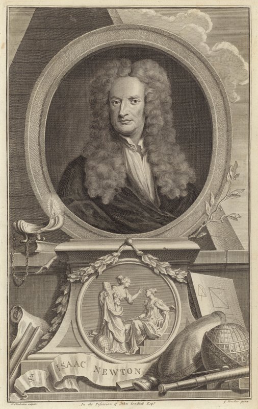 Sir Isaac Newton, İngiliz fizikçi, matematikçi ve astronom by Jacobus Houbraken