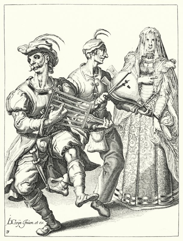 Maskeli balo (gravür) by Jacques II de Gheyn