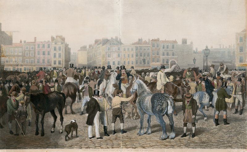 Eski Smithfield Pazarı by Jacques Laurent Agasse