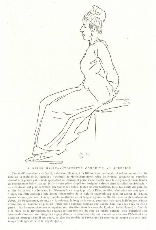 Marie Antoinette idama giderken, 16 Ekim 1793 by Jacques Louis David