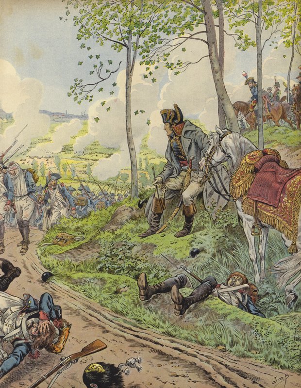 Napoleon Bonaparte at Marengo  by Jacques Marie Gaston Onfray de Breville (Job)