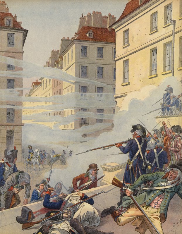 Fransa sokaklarında devrimci huzursuzluk by Jacques Marie Gaston Onfray de Breville (Job)