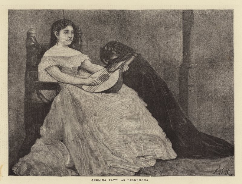 Adelina Patti Desdemona olarak by James Dromgole Linton
