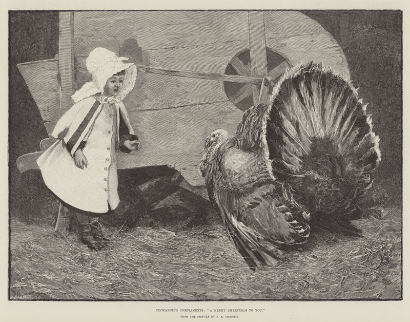 Övgü alışverişinde bulunmak, Size Mutlu Noeller by James Elder Christie