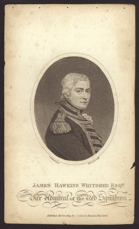 James Hawkins-Whitshed, İngiliz amiral (gravür) by James (after) Northcote