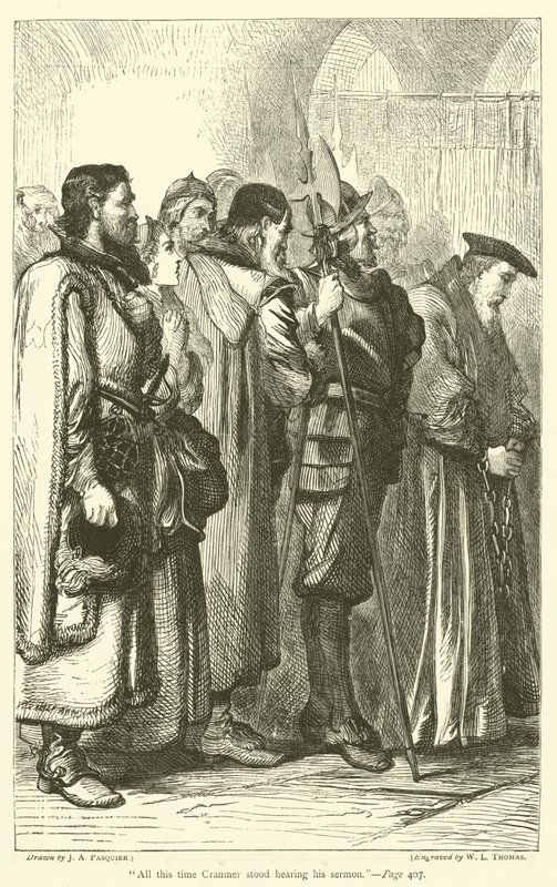 Bunca zaman Cranmer vaazını dinlerken durdu by James Abbott Pasquier