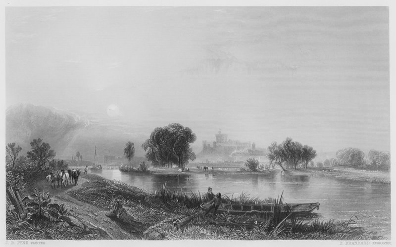 Windsor Kalesi (gravür) by James Baker (after) Pyne