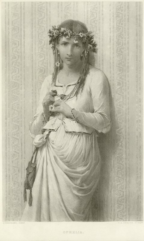 Ophelia (gravure) by James Bertrand