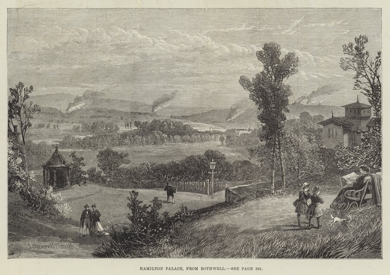 Hamilton Palace, from Bothwell  by James Burrell Smith