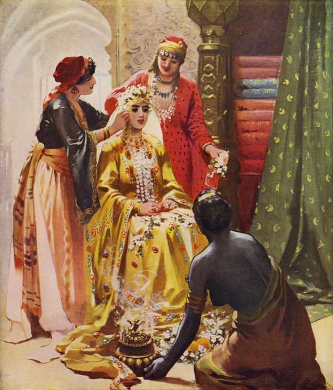 Kocası için süslenmiş bir gelin by James Clark